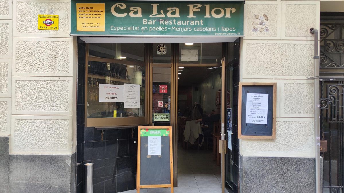 La entrada del restaurante Ca La Flor.
