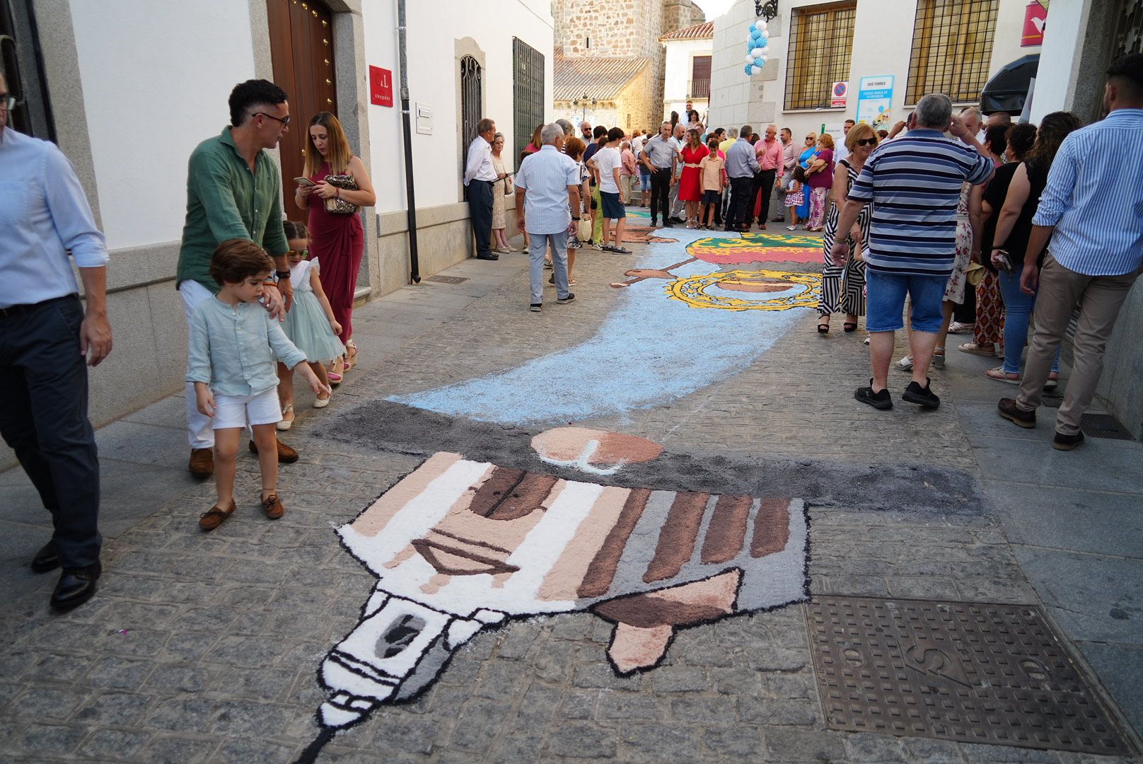 San Roque y alfombras de sal en Dos Torres