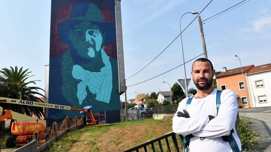 El mural de Mon Devane en Cambre, elegido como mejor del mundo de julio