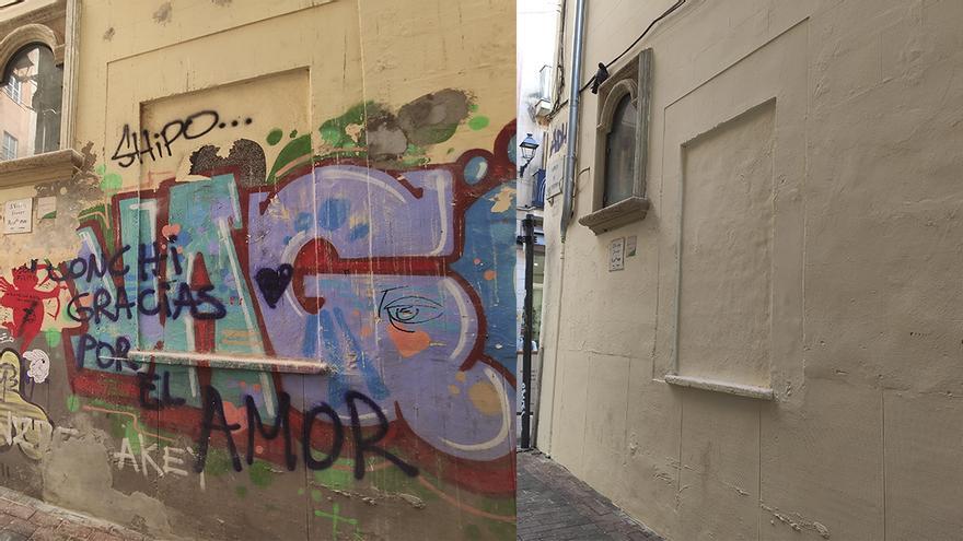 ARCA celebra que los particulares empiecen a limpiar pintadas vandálicas de Palma gracias al &quot;mensaje contundente&quot; del Ayuntamiento