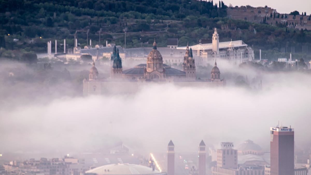 Niebla marítima en Barcelona