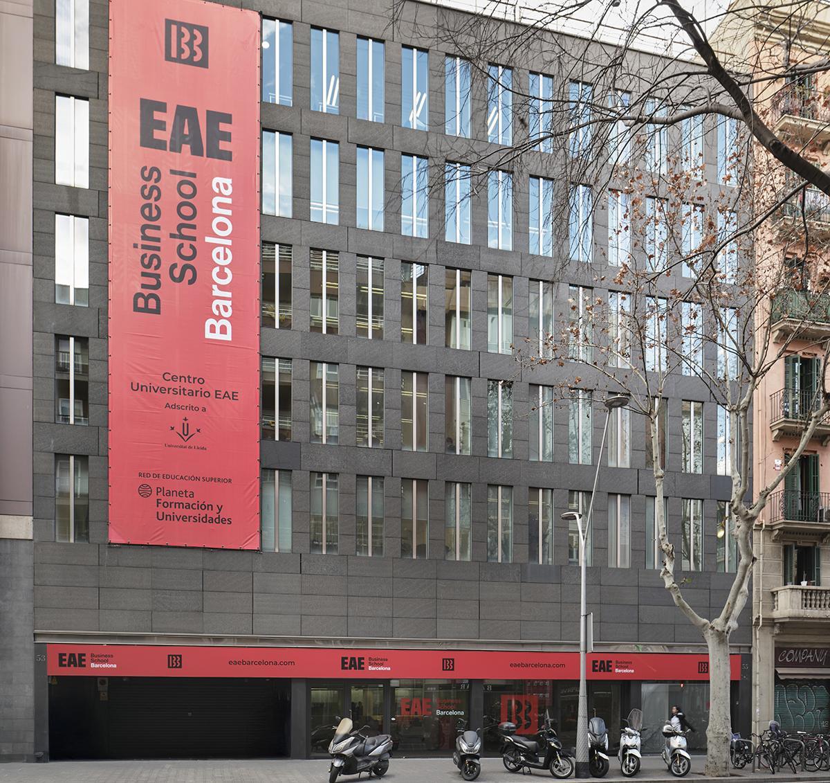 Una de las sedes de EAE Business School de Barcelona, en la calle Aragó.