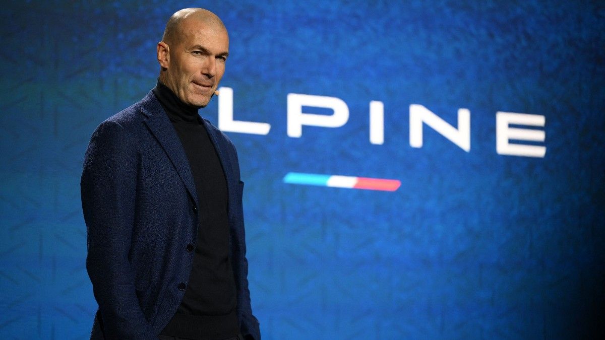 Zidane, en la presentación de Alpine