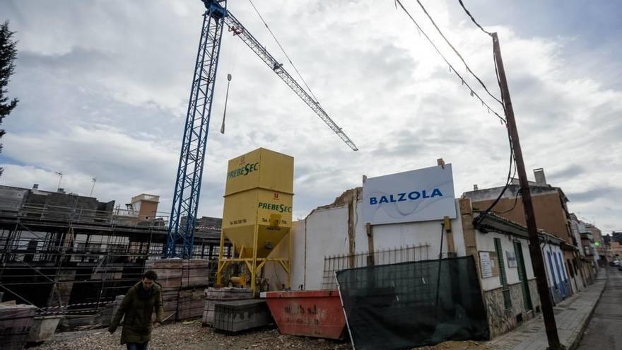 Un solar en obras en Palma.