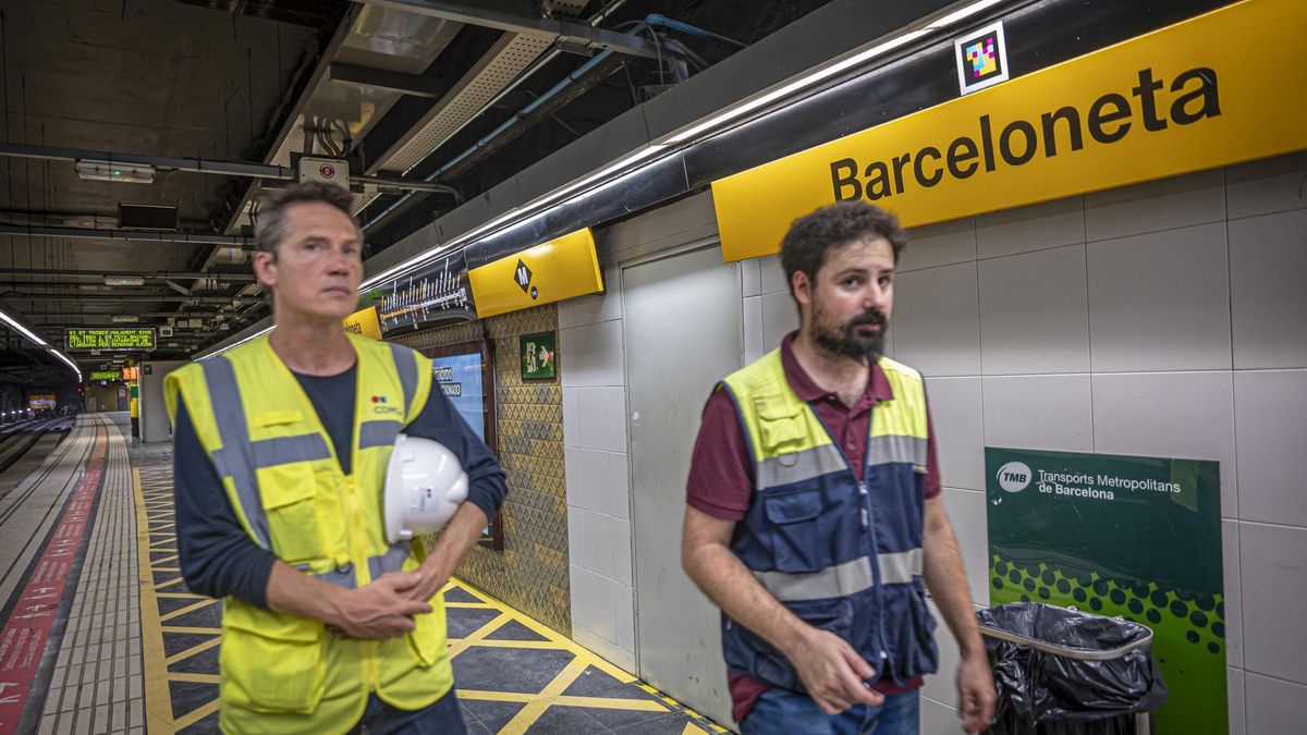 Estación de Barceloneta de la L4 del metro de Barcelona, el pasado julio