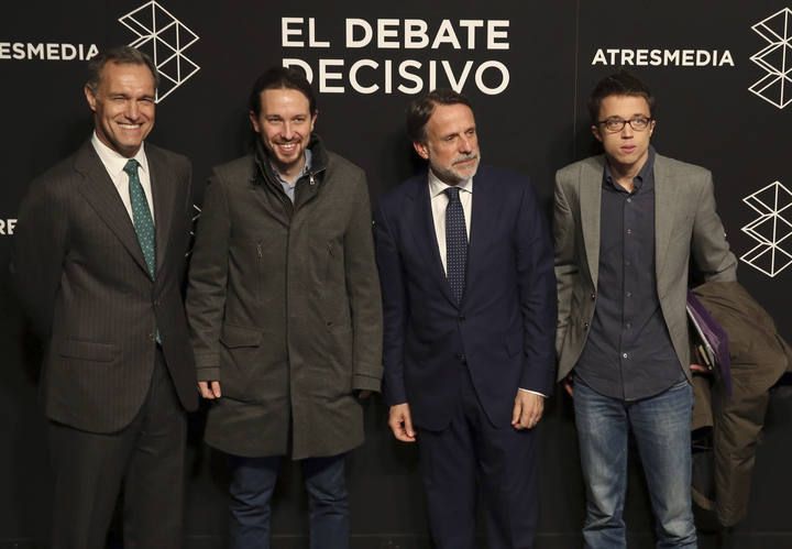 DEBATE TELEVISADO ENTRE LOS CANDIDATOS DE PP, PSOE, CIUDADANOS Y PODEMOS