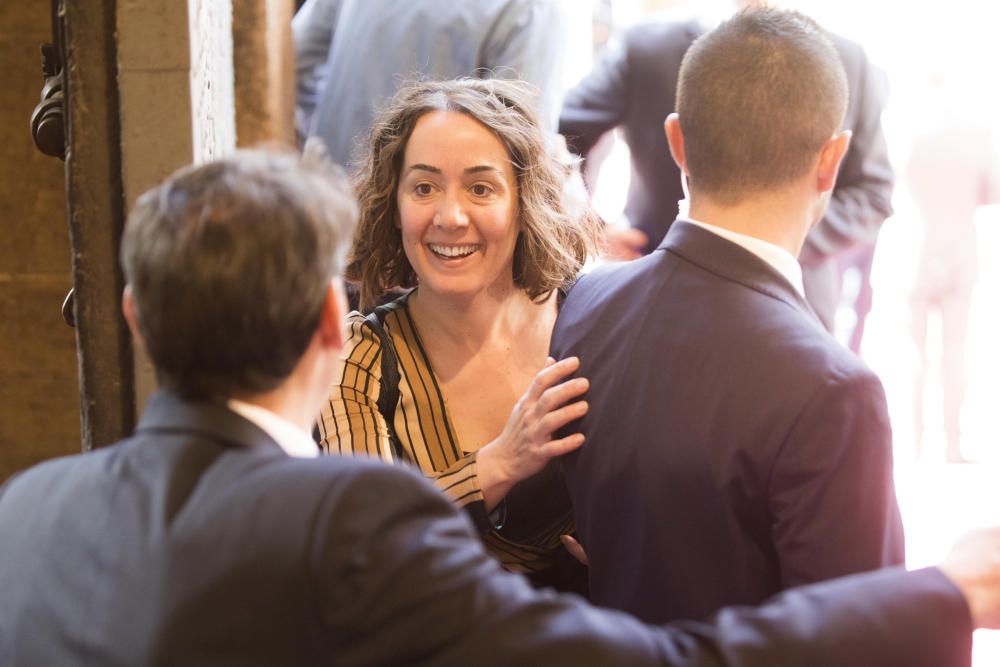 Instante de la ceremonia de entrega de los Premios Jaume I en la Lonja de València.