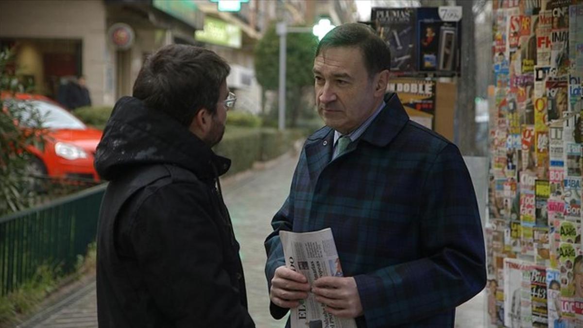 Jordi Évole, con Pedro J. Ramírez, en 'Salvados'