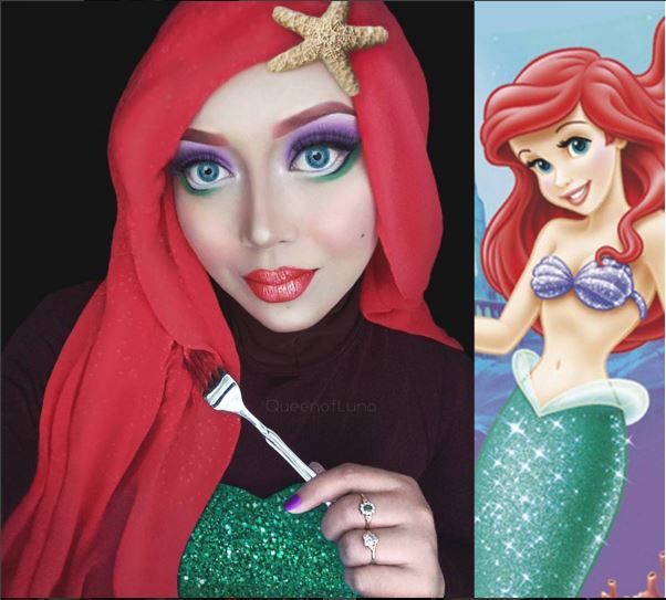 Un 'hijab' y maquillaje para convertirse en cualquier personajes de  animación - Woman