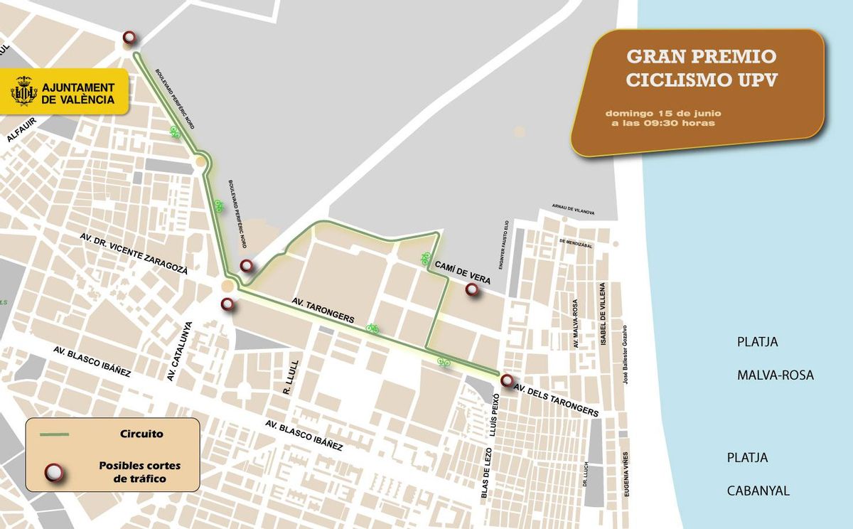 Competición ciclista de la UPV.