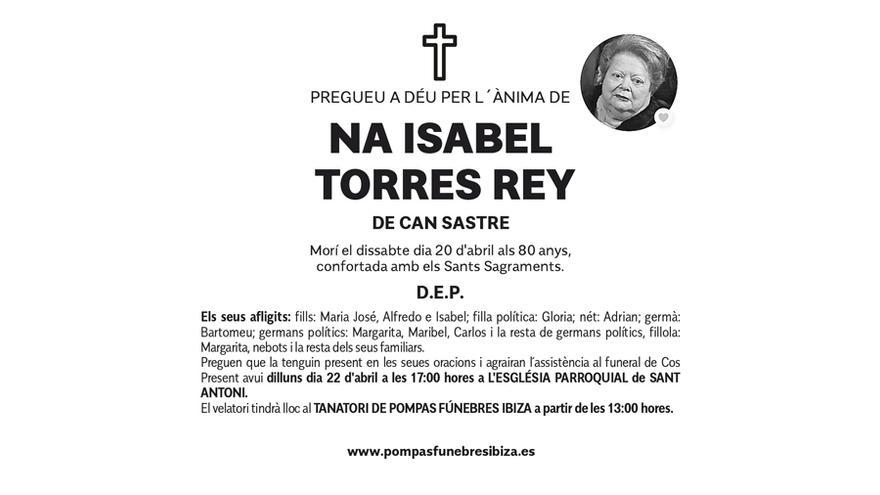 Esquela Isabel Torres Rey