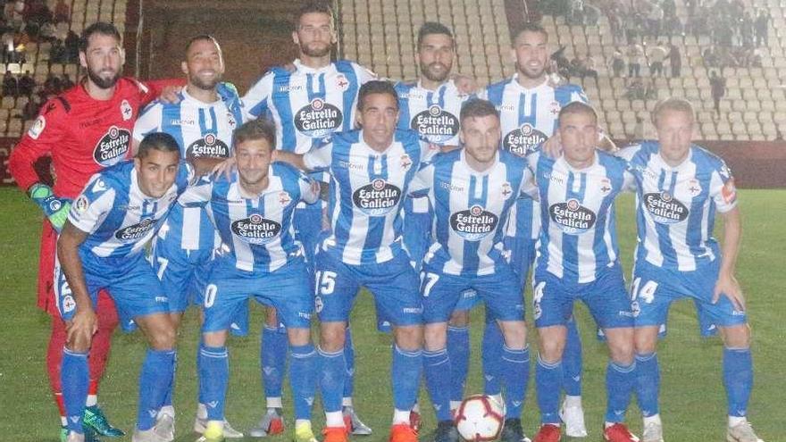 Alineación con la que el Deportivo debutó en el Carlos Belmonte de Albacete el 17 de agosto de 2018.