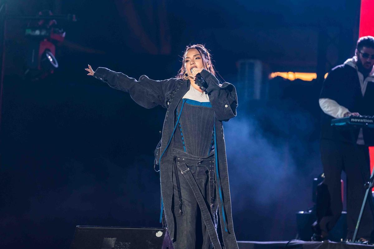 Lia Kali asombró en su concierto del sábado en Lanuza.