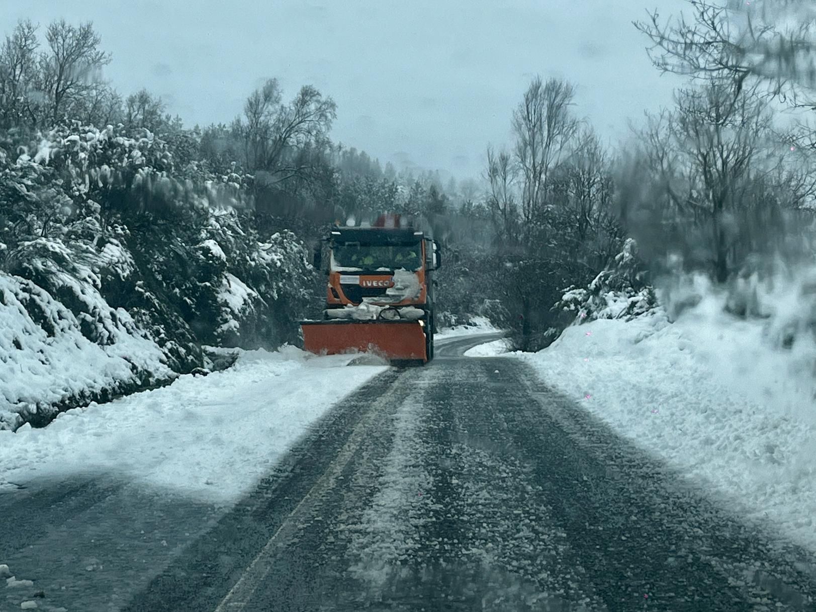 Las comarcas 'se visten' de blanco en pleno marzo