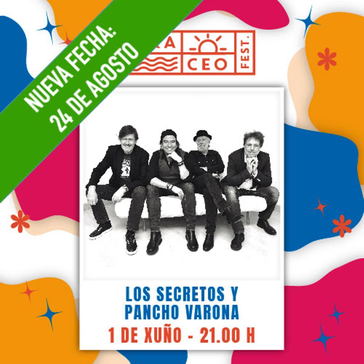 Nueva fecha para el concierto de Los Secretos y Pancho Varona en el TerraCeo de Vigo.