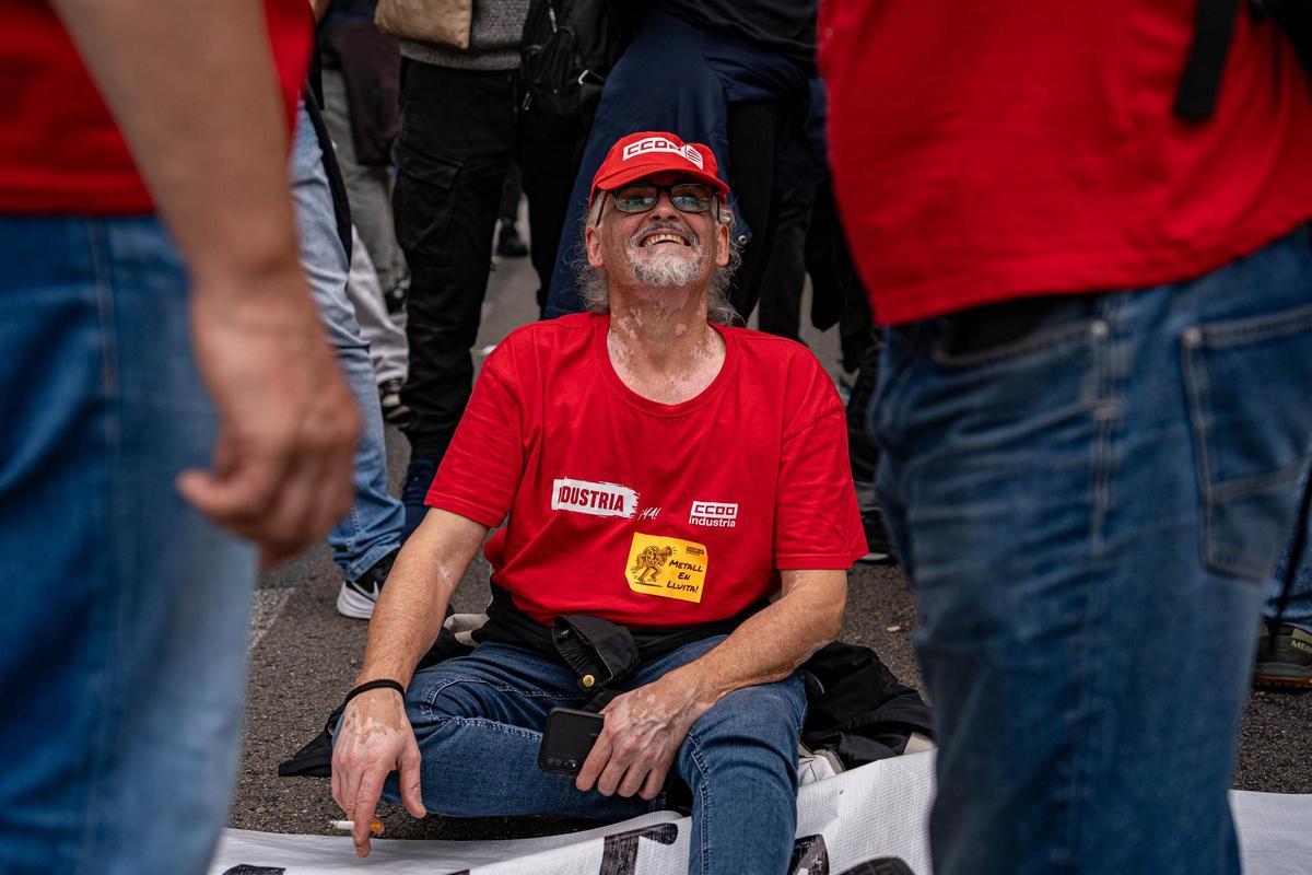 Los trabajadores del metal llevan su protesta al centro de Barcelona