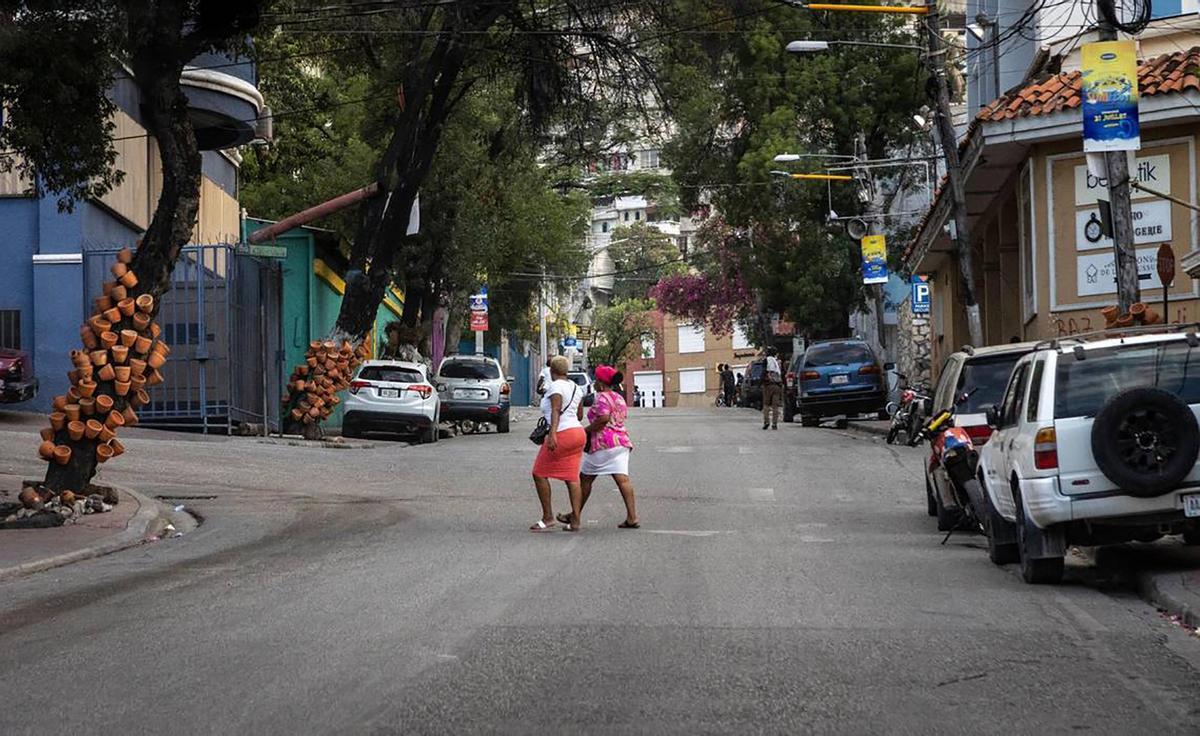 Una calle en la ciudad haitiana de Petionville.