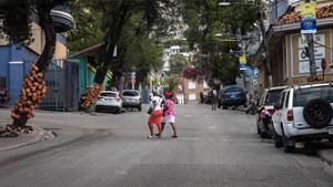 Archivo - Una calle en la ciudad haitiana de Petionville