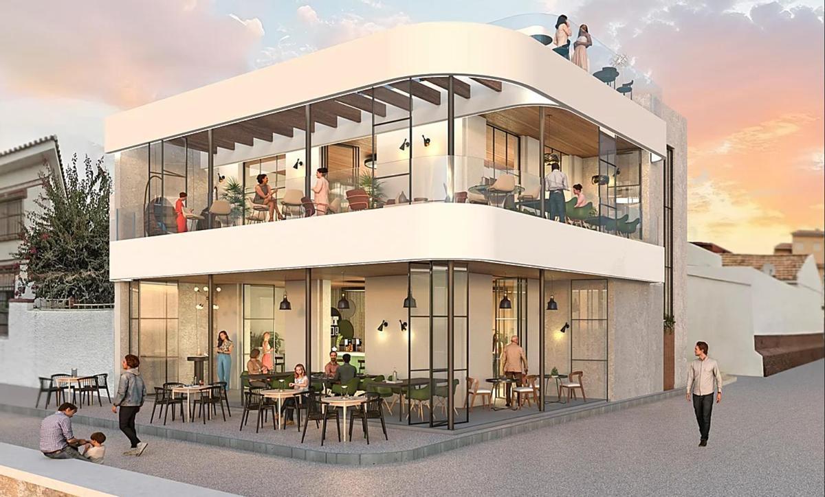 Proyecto del nuevo edificio que se levantará en el paseo marítimo de Pedregalejo, que acogerá un restaurante.
