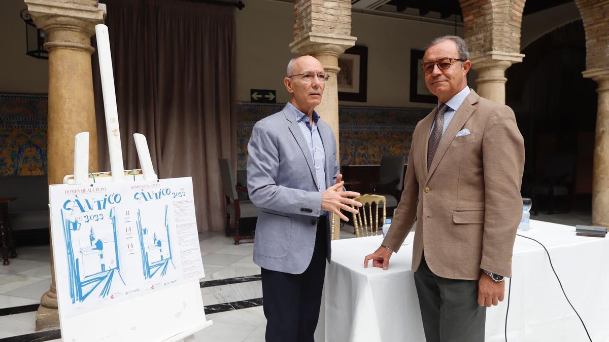 Manuel Gahete y Nicolás de Bari Millán, durante la presentación de los actos.