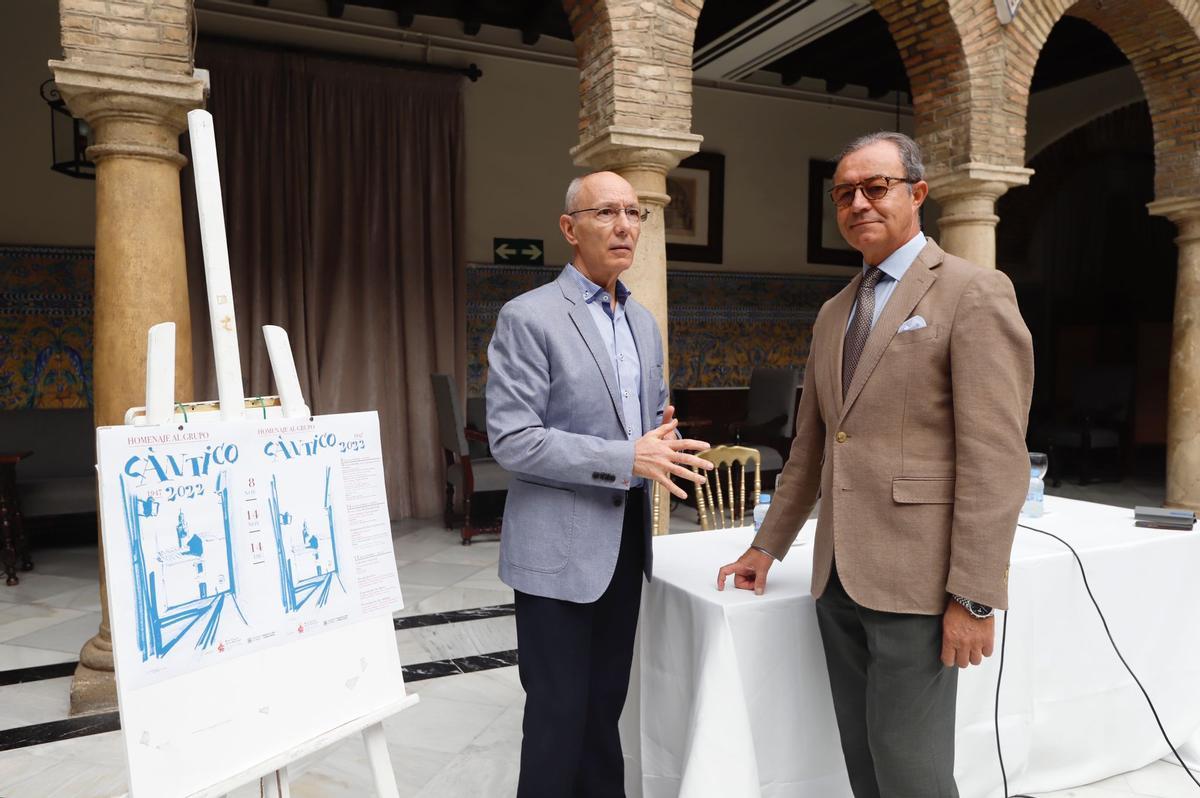 Manuel Gahete y Nicolás de Bari Millán, durante la presentación de los actos.