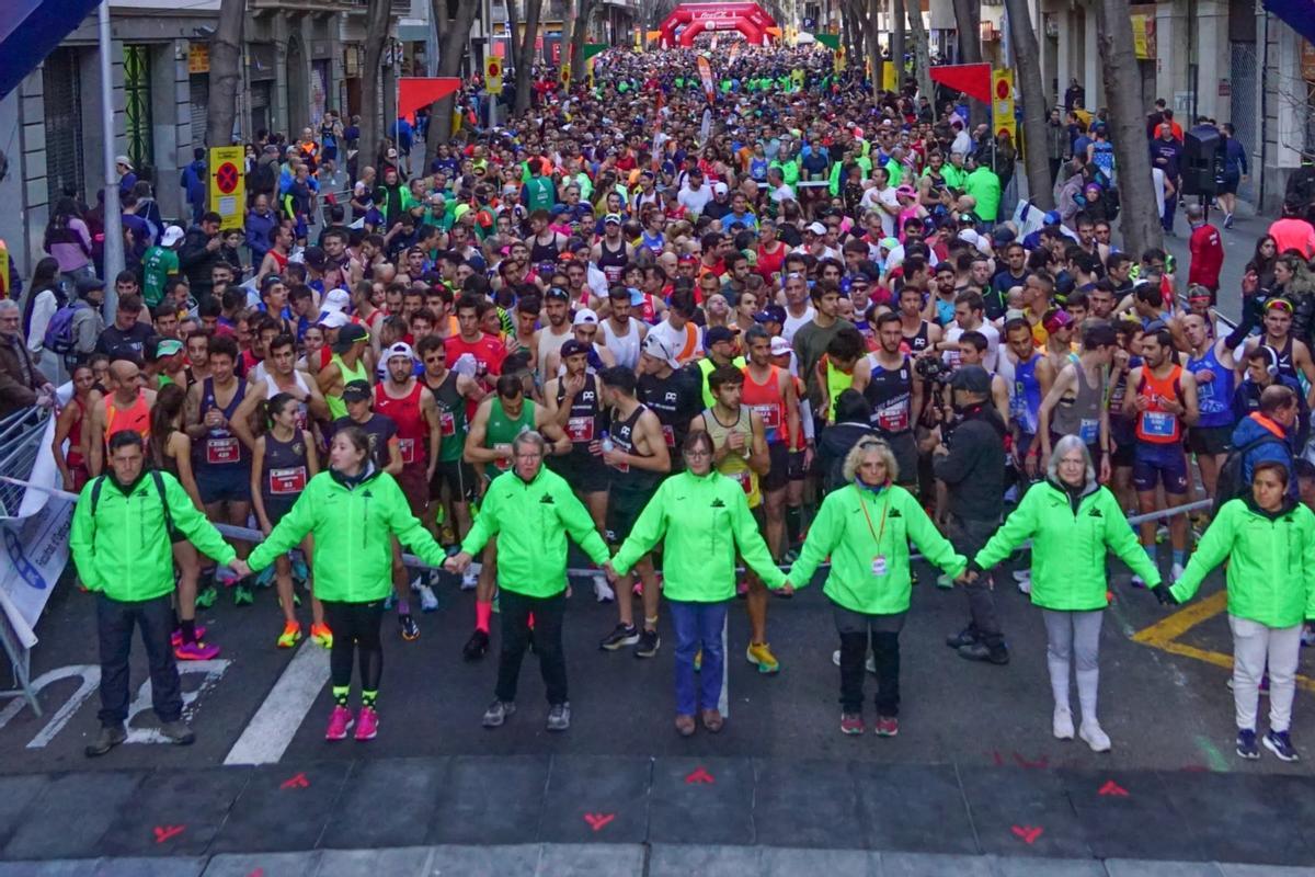 Los instantes previos a la salida de la carrera de 10 kilómetros, en la edición del 2025.