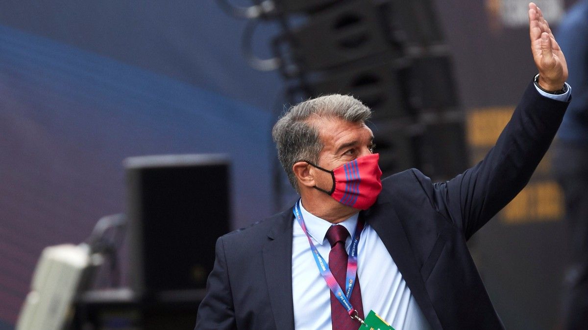 Joan Laporta durante la Asamblea de Socios Compromisarios