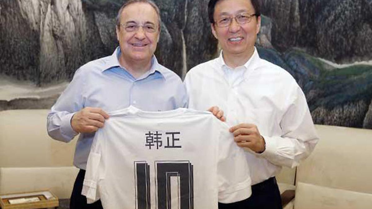 Florentino Pérez fue recibido por el alcalde de Shanghai