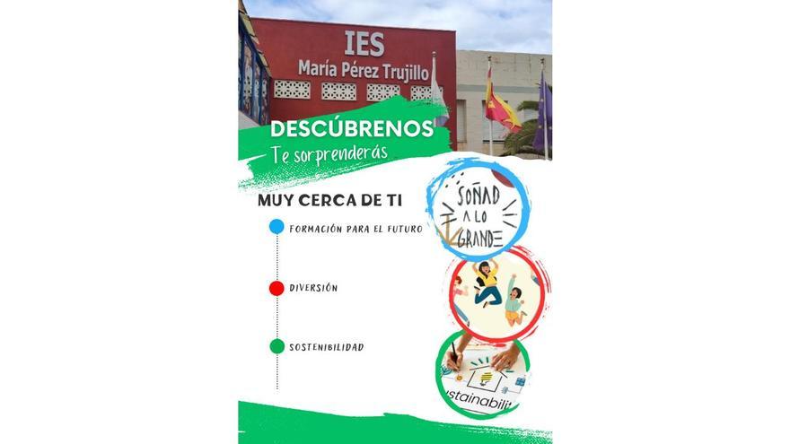 IES MARÍA PÉREZ TRUJILLO, un centro donde importan las personas, donde el alumnado aprende a soñar y a hacer realidad lo imposible.