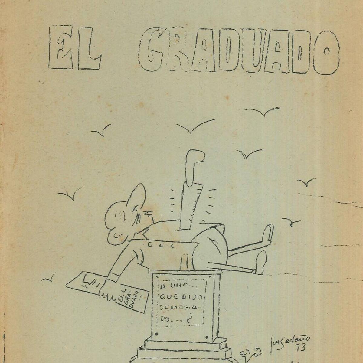 Portada de la revista estudiantil 'El Graduado' que editaban en el instituto Zurbarán de Badajoz.