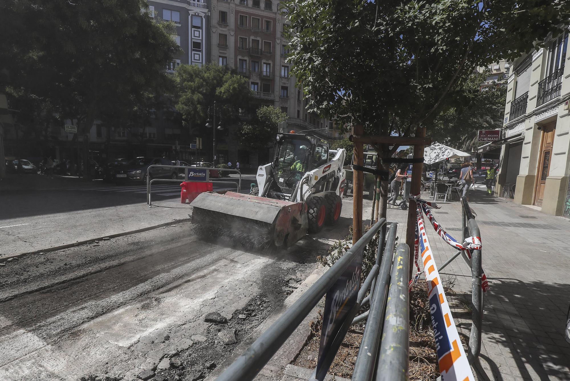 Así van las obras del carril bici de la Avenida del Cid