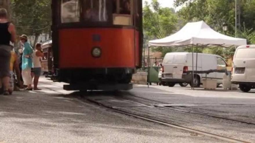 Im Führerstand der Straßenbahn von Sóller