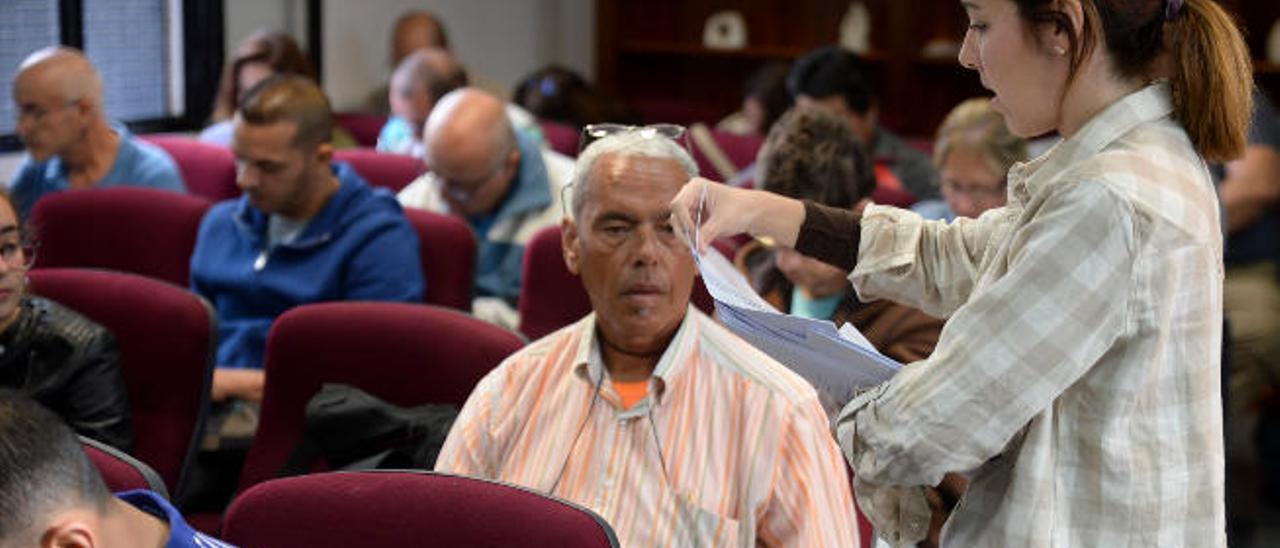 Aula en la que se celebraron los exámenes ayer.