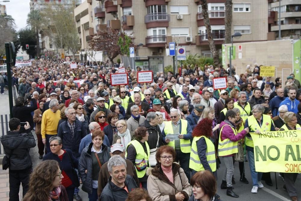 Manifestación por unas pensiones dignas en Murcia