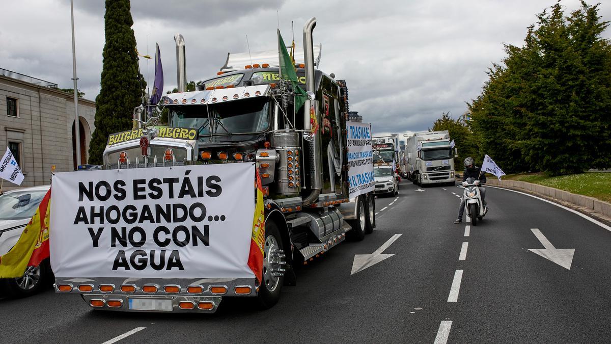 Manifestación de regantes en Madrid