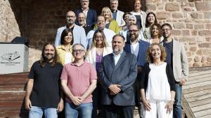 Imagen del grupo de ERC en el Parlament, con Jové y Junqueras en primera línea.