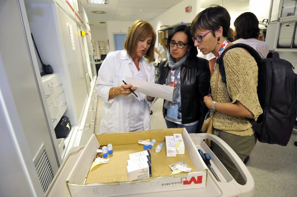 Taller de farmacia en el hospital Álvarez-Buylla de Mieres