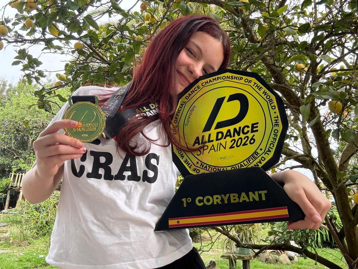 Carla Vieira con sus medallas.