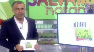 Jorge Javier haciendo El Diario de Avilés en Sálvame.