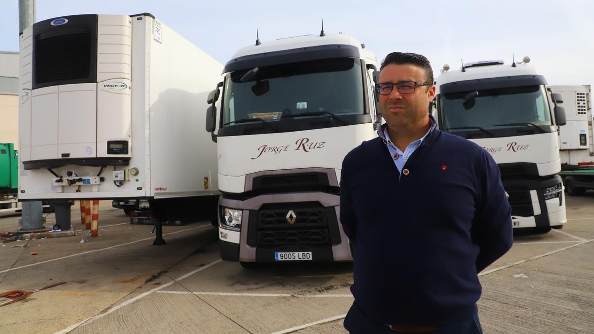 Jorge Ruz, miembro de la Plataforma para la Defensa del Sector del Transporte de Mercancías por Carretera.