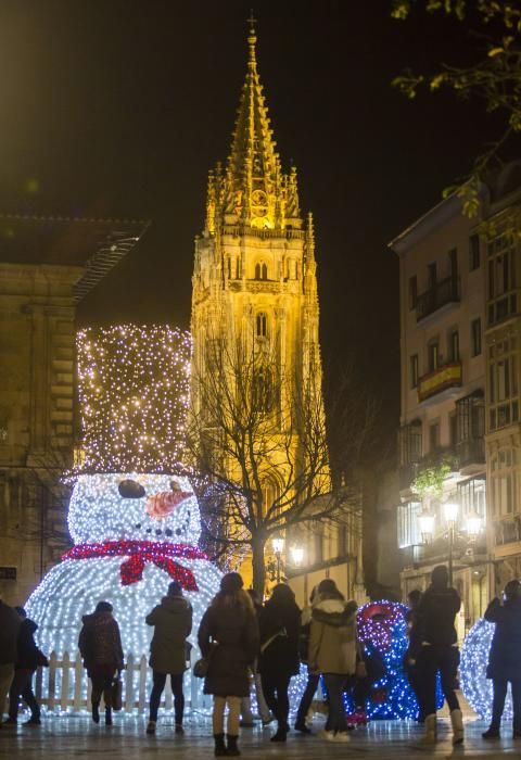 Luces navideñas en Oviedo