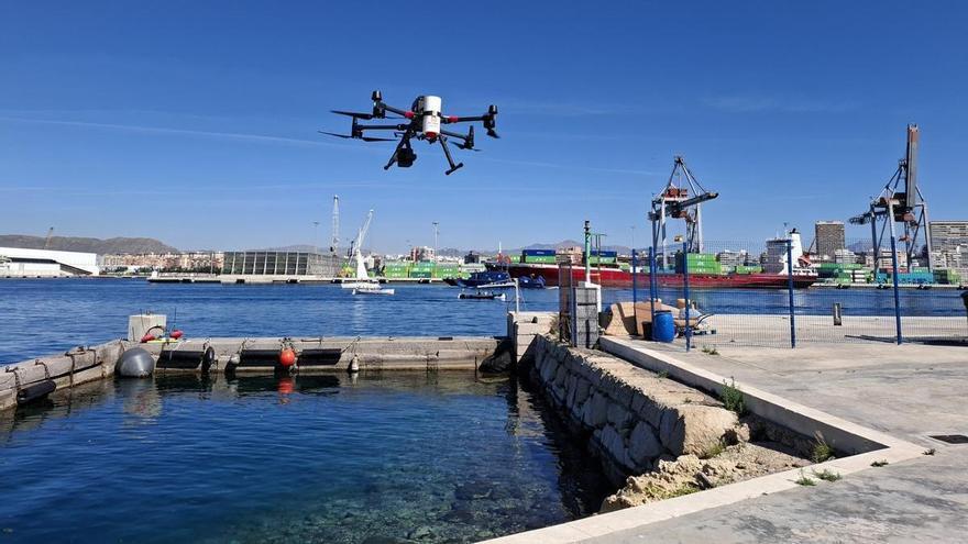 El Puerto de Alicante realiza un cartografiado digital de sus instalaciones con la ayuda de drones