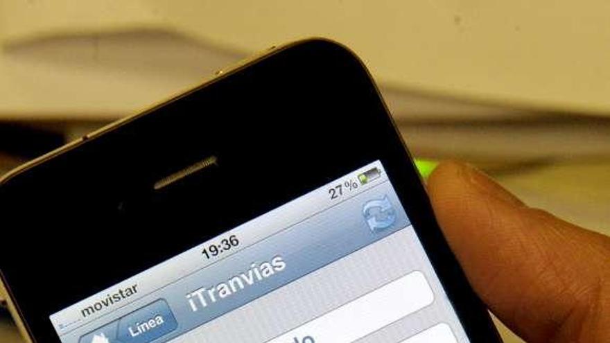 Aplicación iTranvías para dispositivos iPhone. / víctor echave