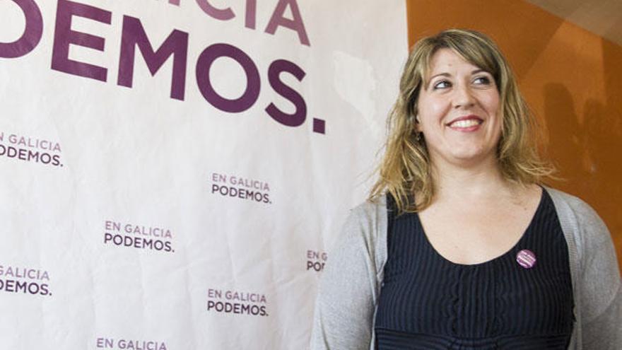 Carmen Santos, secretaria xeral de Podemos Galicia // O.Corral