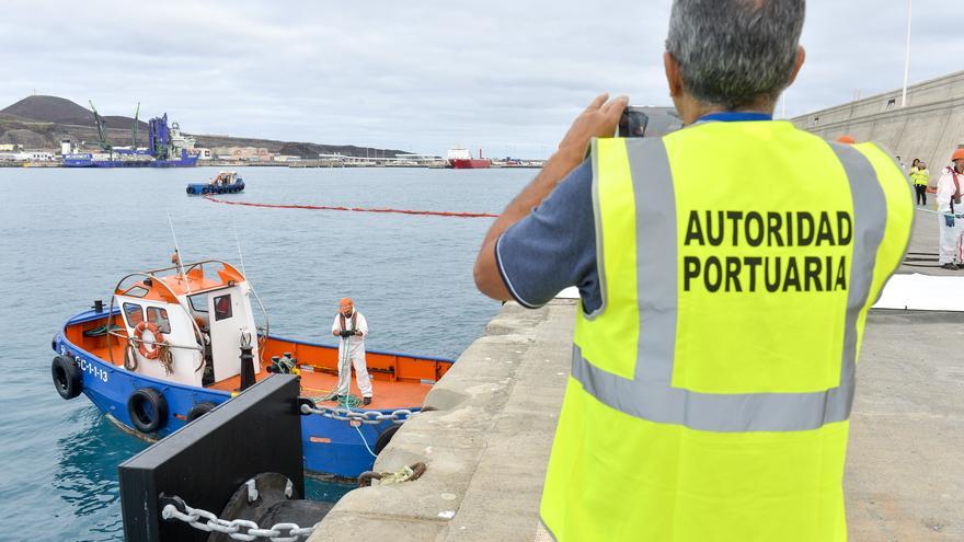 Simulacro en el puerto de La Luz