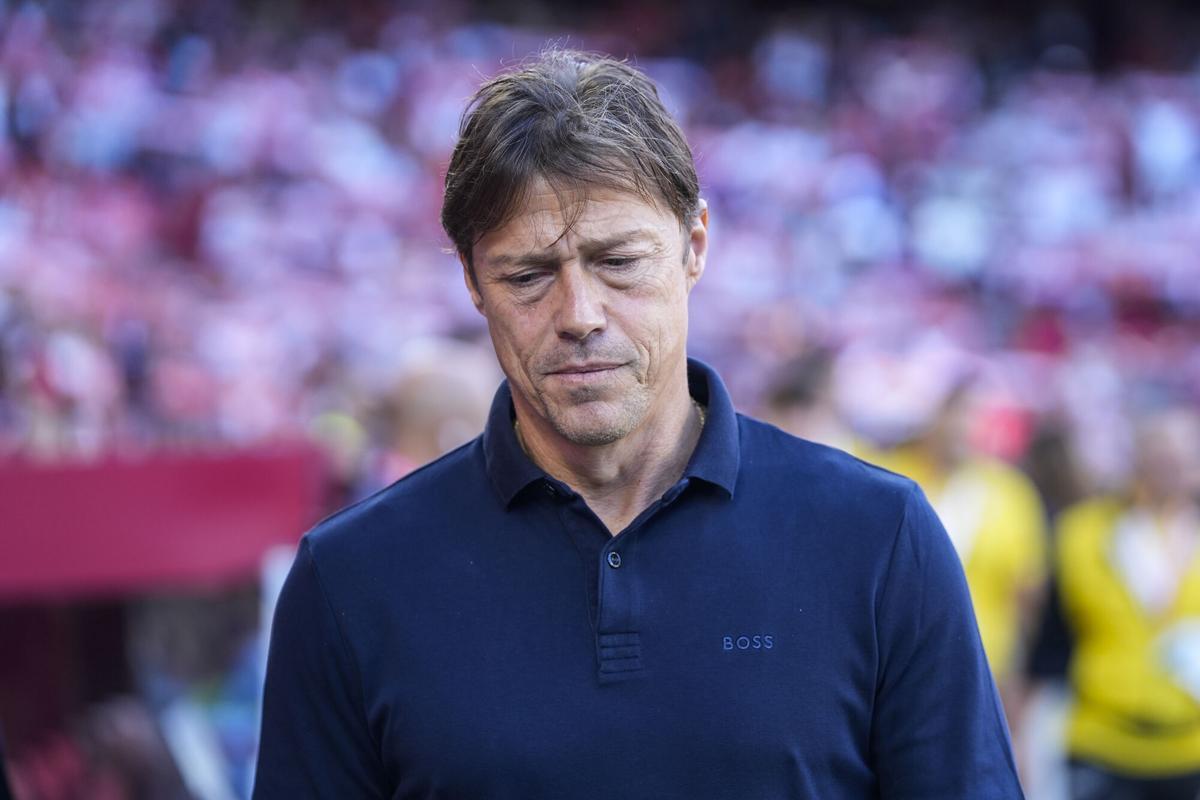 Matias Almeyda, durante el Sevilla-Osasuna de Liga