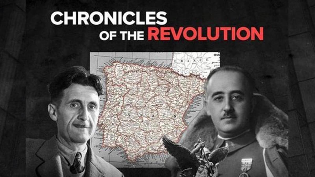 Portada de un capítulo dedicado a la guerra civil española en 'Crónicas de la Revolución', un podcast famoso en el mundo trumpista de Estados Unidos.