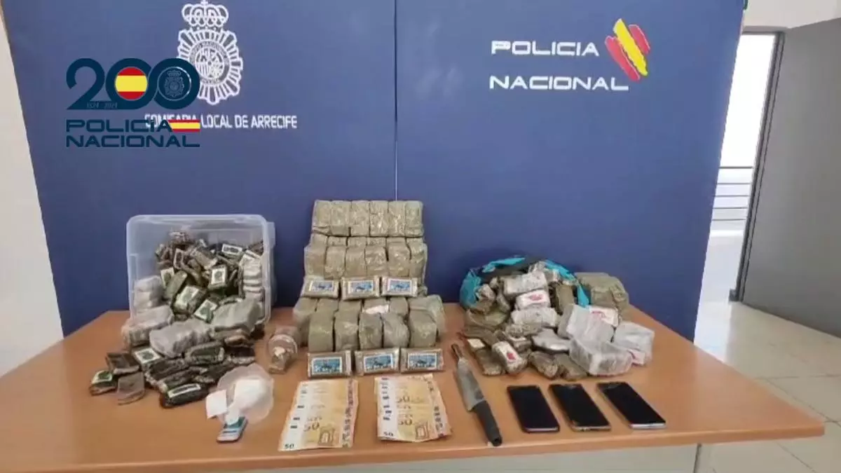 Golpe al narcotráfico en Lanzarote: tres personas detenidas