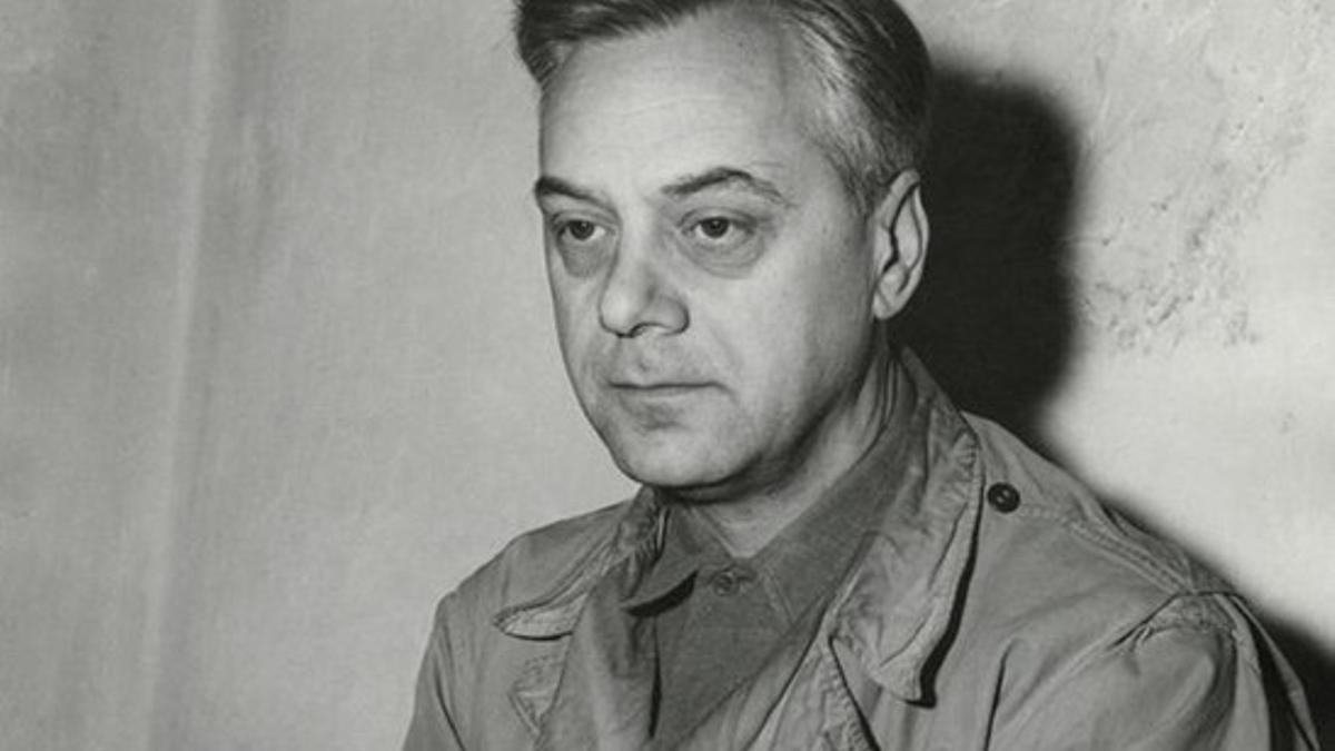 El alto dirigente nazi Alfred Rosenberg, durante los juicios de Nuremberg.