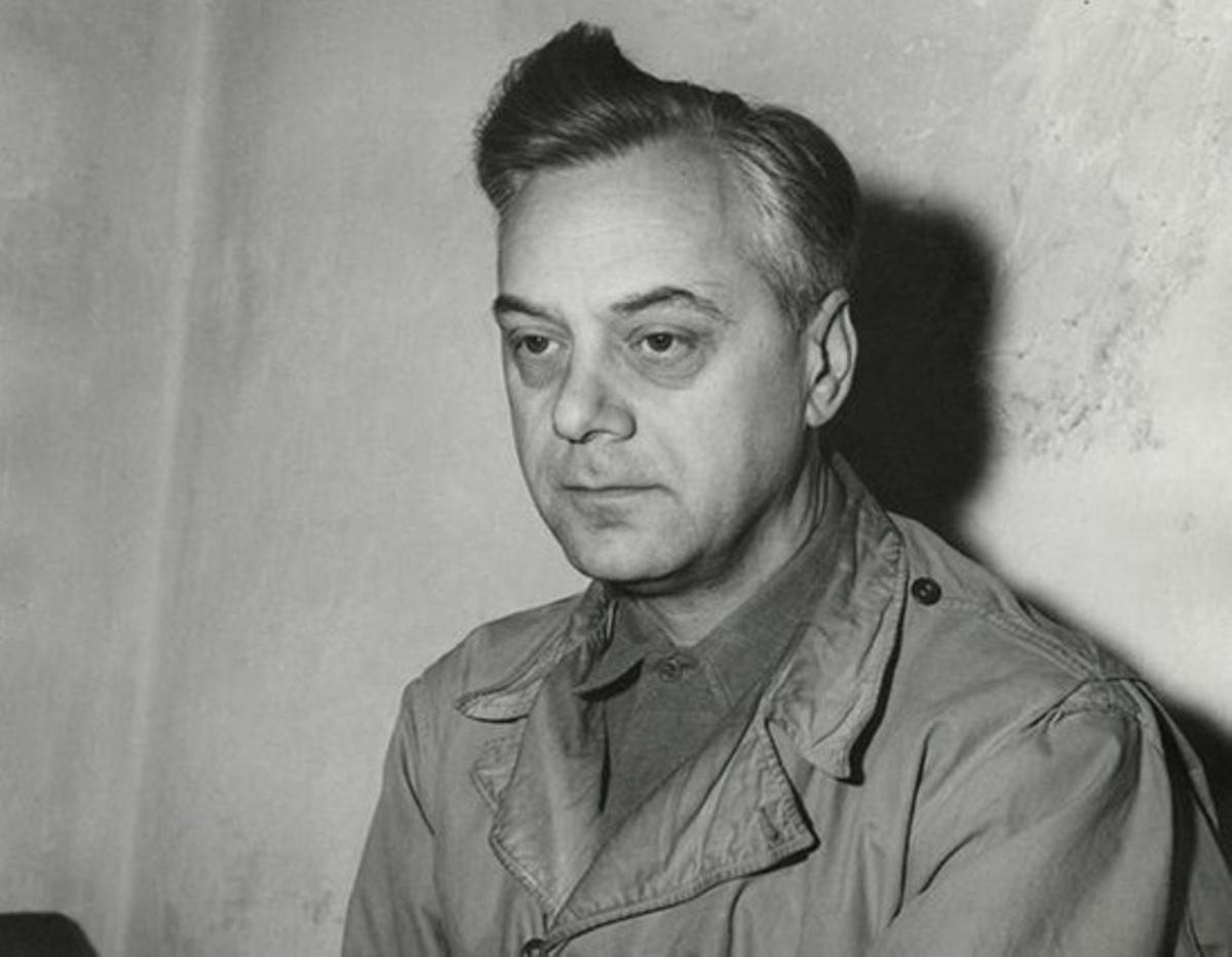 L’alt dirigent nazi Alfred Rosenberg, durant els judicis de Nuremberg. L’alt dirigent nazi Alfred Rosenberg, durant els judicis de Nuremberg.